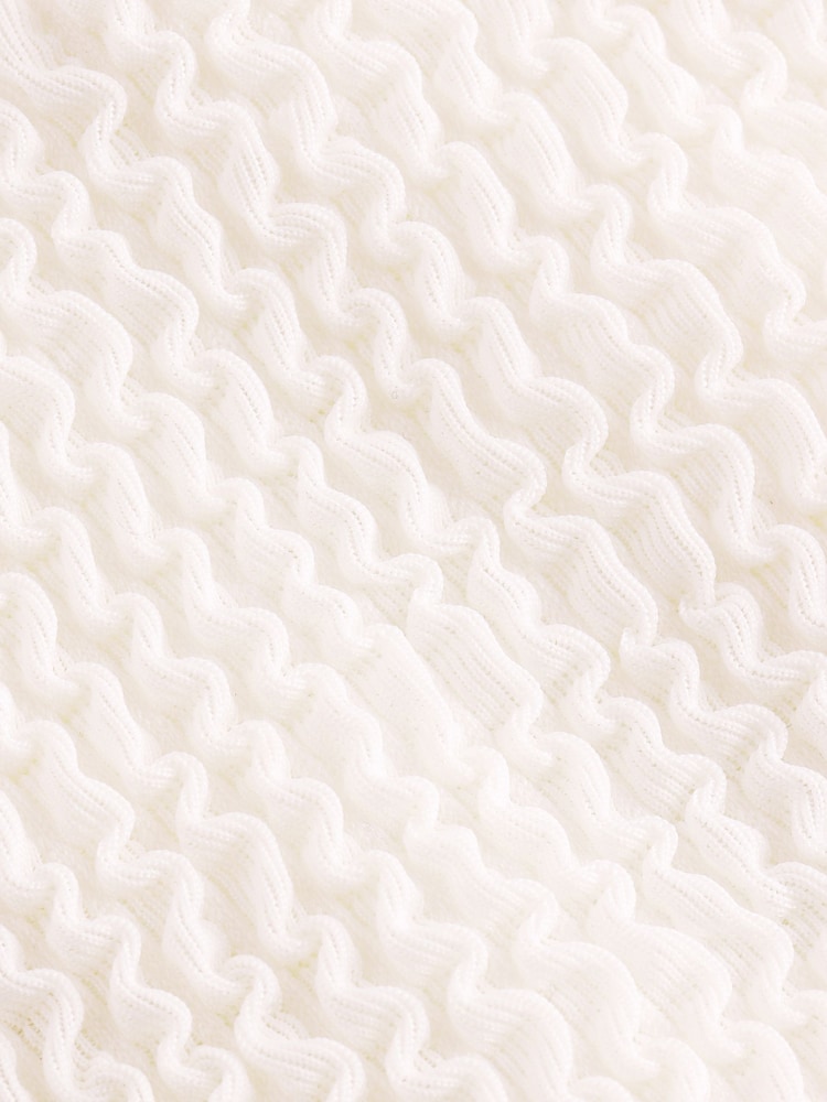 self. Cream Crinkle Tanga High Leg Bikini Bottoms - Image 7 of 7 self. Cream Crinkle Tanga High Leg Bikini Bottoms - Image 7 of 7