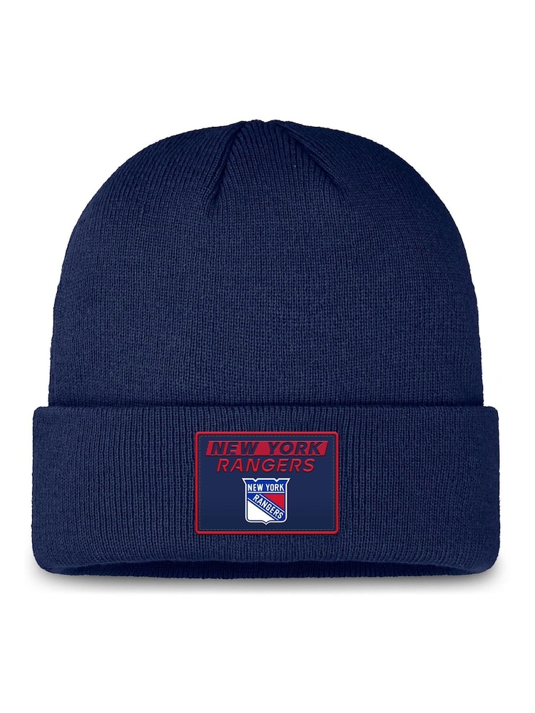 Fanatics Blue NHL New York Rangers Authentic Pro Rink Prime Winter Cuffed Beanie - Image 1 of 1 Fanatics Blue NHL New York Rangers Authentic Pro Rink Prime Winter Cuffed Beanie - Image 1 of 1