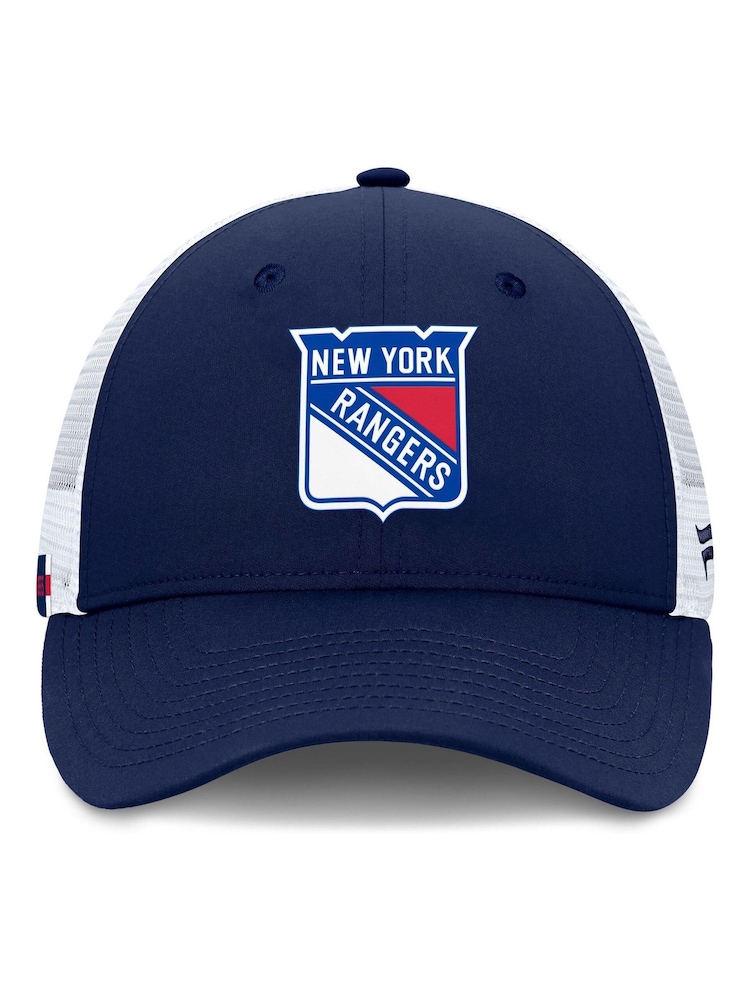 Fanatics Blue NHL New York Rangers Authentic Pro Rink Structured Adjustable Snapback Hat - Image 3 of 3 Fanatics Blue NHL New York Rangers Authentic Pro Rink Structured Adjustable Snapback Hat - Image 3 of 3