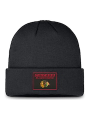 Fanatics NHL Chicago Blackhawks Authentic Winter Pro Rink Prime Cuffed Black Beanie - Image 1 of 1