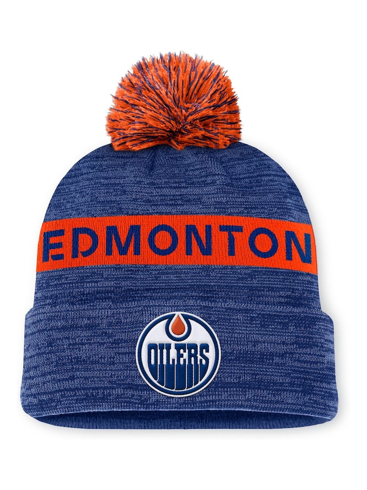 Fanatics Blue NHL Edmonton Oilers Authentic Pro Rink Cuff Beanie With POM - Image 1 of 1
