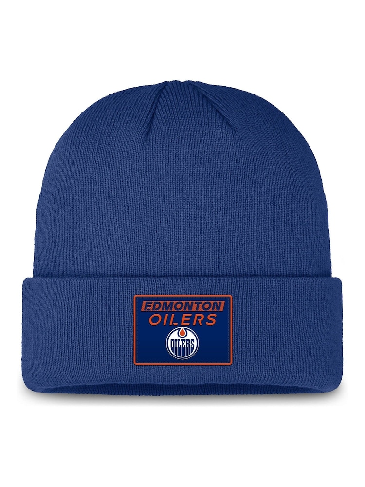 Fanatics Blue NHL Edmonton Oilers Authentic Pro Rink Prime Cuffed Winter Beanie - Image 1 of 1