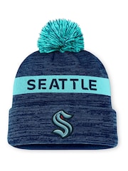 Fanatics Blue NHL Seattle Kraken Authentic Winter Pro Rink Cuff Beanie With POM - Image 1 of 1