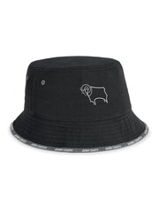 Fanatics Derby County Fair Catch Black Bucket 100% Cotton Winter Hat - Image 1 of 2
