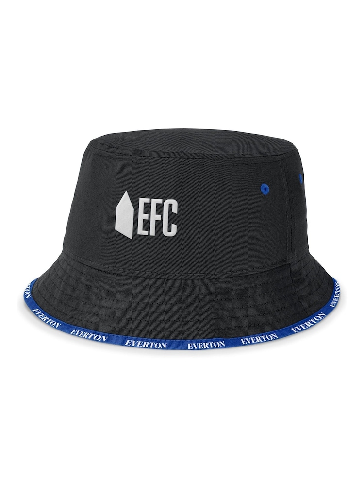 Fanatics Everton Fair Catch Winter Bucket 100% Cotton Black Hat - Image 2 of 2