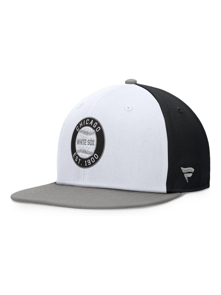 Fanatics MLB Chicago White Sox Structured Highcrown Flat Adjustable Snapback White Hat - Image 2 of 2