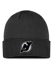 Fanatics NHL New Jersey Devils Authentic Winter Pro Rink Cuff Black Beanie With POM - Image 1 of 1