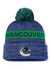 Fanatics Blue NHL Vancouver Canucks Authentic Winter Pro Rink Cuff Beanie With POM - Image 1 of 1