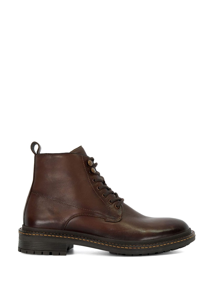 Dune London Brown Calio Lace Up Boots - Image 2 of 6