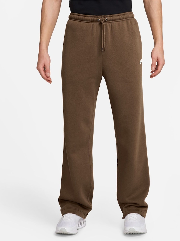 Nike Mosswood Brown Club Fleece Bungee Joggers - Image 1 of 3
