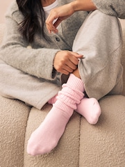 Розовый - Slouchy Longline Длина по щиколотку носки 1 набор - Image 1 of 6