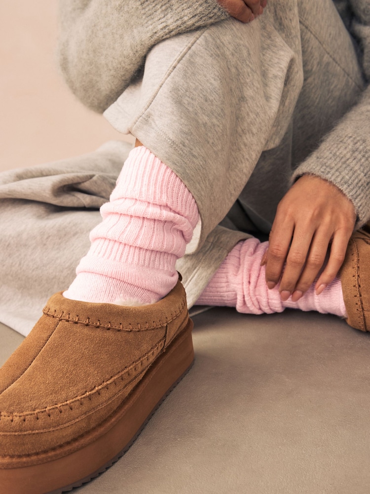 Pink Slouchy Longline Length Ankle Socks 1 Pack - Image 3 of 6