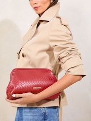 Red Weave Pouch Clutch Bag - Image 2 of 6