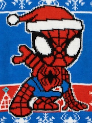 Character Blue Marvel Spider-Man Christmas Sweatshirt - Image 3 of 6