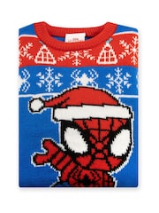 Character Blue Marvel Spider-Man Christmas Sweatshirt - Image 6 of 6