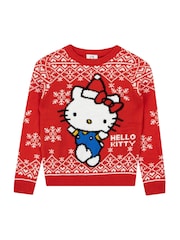 Character Red Hello Kitty Christmas Sweatshirt - Image 1 of 9