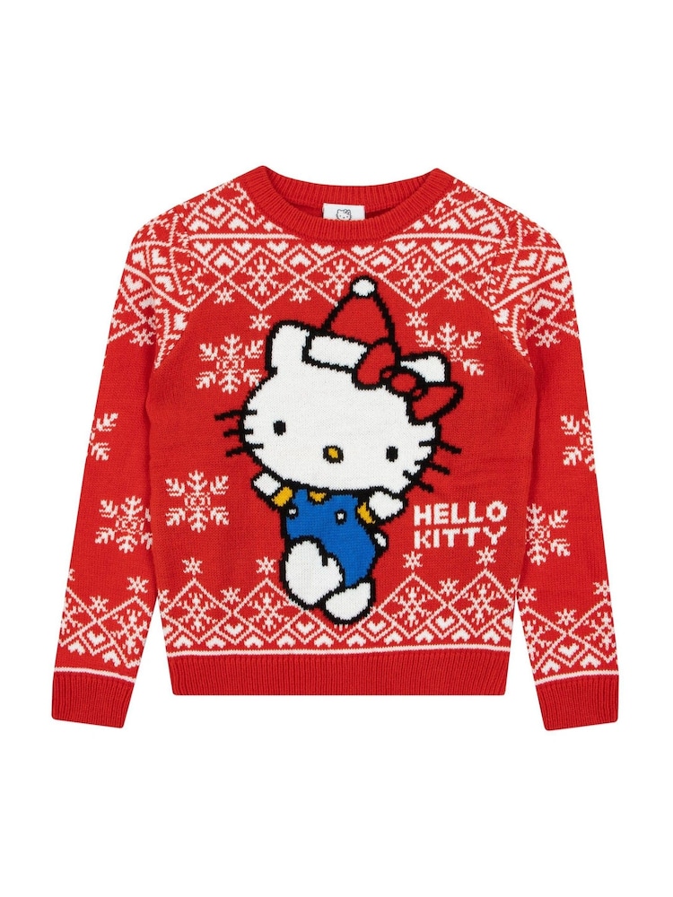 Character Red Hello Kitty Christmas Sweatshirt - Image 1 of 9