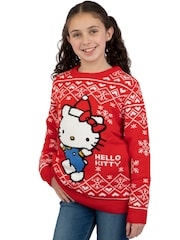 Character Red Hello Kitty Christmas Sweatshirt - Image 9 of 9
