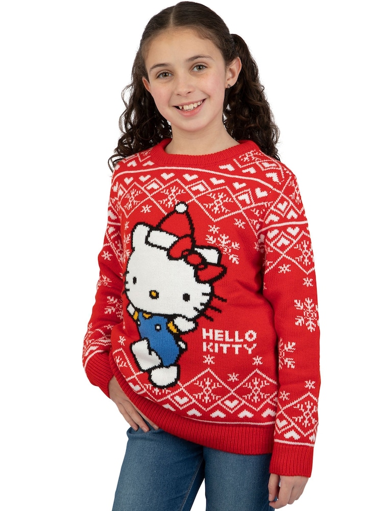 Character Red Hello Kitty Christmas Sweatshirt - Image 9 of 9