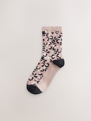 Pink Animal Ankle Socks 4 Pack - Image 2 of 7