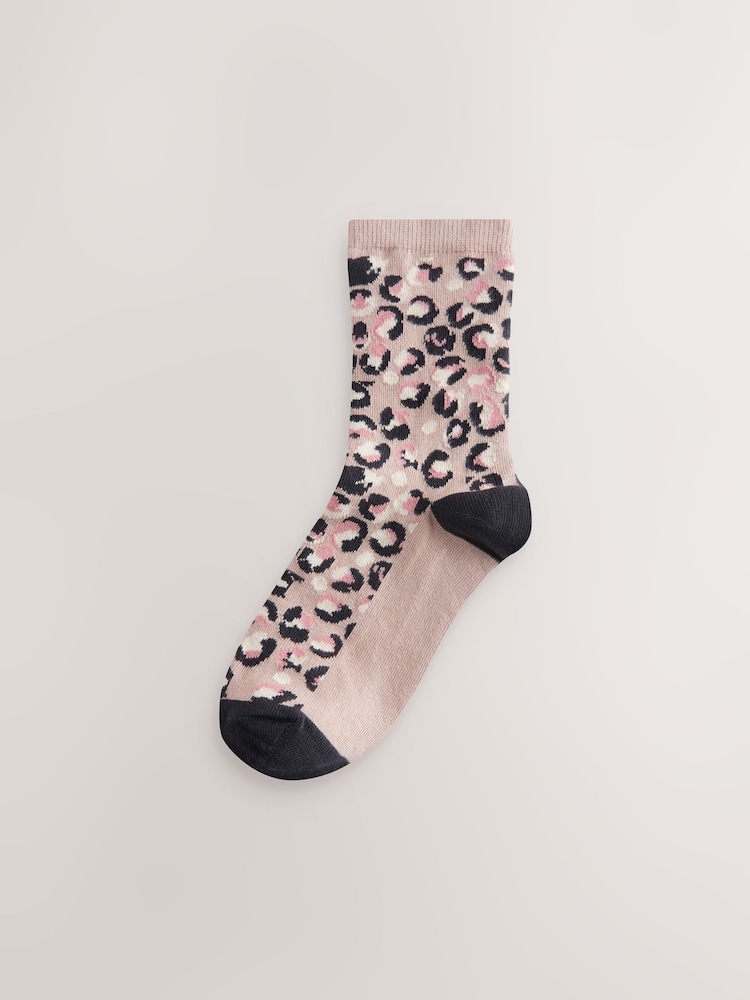 Pink Animal Ankle Socks 4 Pack - Image 2 of 7
