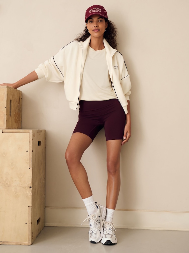 Burgundy Active Power Cycling Shorts - Image 2 of 4 Burgundy Active Power Cycling Shorts - Image 2 of 4