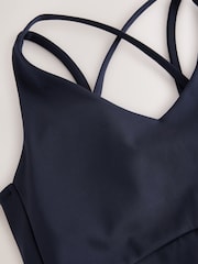 Navy Active Double Strap Cross-Over Sports Bra - Image 2 of 3