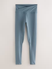 Schieferblau - Yoga-Leggings mit Wickeldesign für sportliche Aktivitäten - Bild 1 von 3