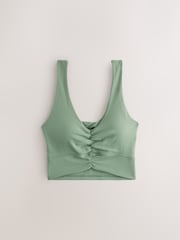 Sage Green Active Twist Back Sports Bra - Image 1 of 4