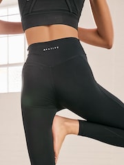 Black Power Active Sports Leggings with Pocket - Image 5 of 8