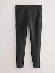 Black Power Active Sports Leggings with Pocket - Image 6 of 8