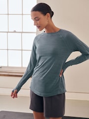 Slate Grey Active Lightweight Long Sleeve Sports Top - Image 2 of 7