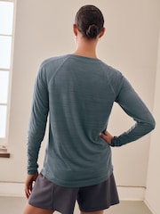 Slate Grey Active Lightweight Long Sleeve Sports Top - Image 3 of 7