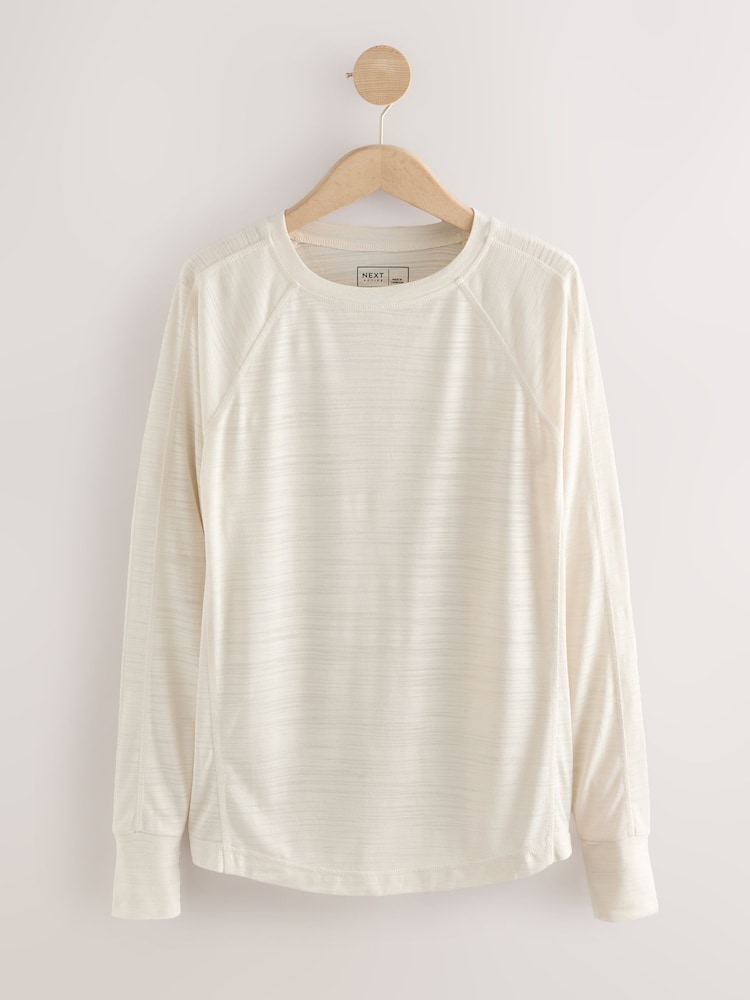 Cream Active Lightweight Long Sleeve Sports Top - Image 1 of 3