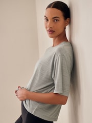 Sage Green Active Crew Neck Lightweight Boxy Short Sleeve T-Shirt - Image 2 of 7