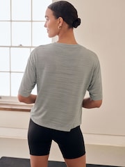 Sage Green Active Crew Neck Lightweight Boxy Short Sleeve T-Shirt - Image 3 of 7
