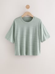 Sage Green Active Crew Neck Lightweight Boxy Short Sleeve T-Shirt - Image 5 of 7