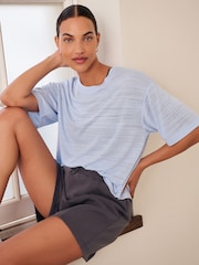 Blue Active Crew Neck Lightweight Boxy Short Sleeve T-Shirt - Image 1 of 7