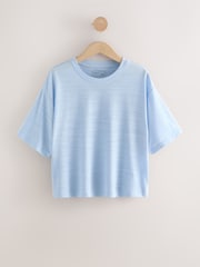 Blue Active Crew Neck Lightweight Boxy Short Sleeve T-Shirt - Image 5 of 7