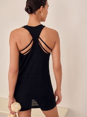 Black Active Lightweight Longline Vest - Image 4 of 8