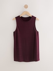 Burgundy Active Lightweight Open Back Tank Vest - Image 6 of 8