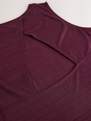 Burgundy Active Lightweight Open Back Tank Vest - Image 8 of 8