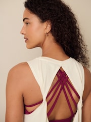 Oyster Active Lightweight Modal Twist Back Tank - Image 4 of 8