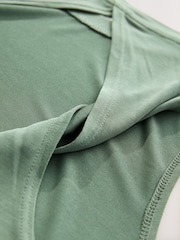 Khaki Green Active Lightweight Modal Twist Back Tank - Image 7 of 7