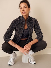 Animal Print Active Sports Fleece Jacket - Image 1 of 8