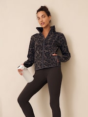 Animal Print Active Sports Fleece Jacket - Image 2 of 8