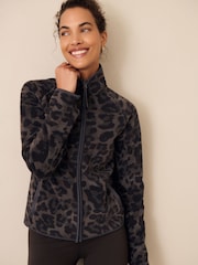 Animal Print Active Sports Fleece Jacket - Image 3 of 8