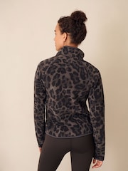 Animal Print Active Sports Fleece Jacket - Image 4 of 8
