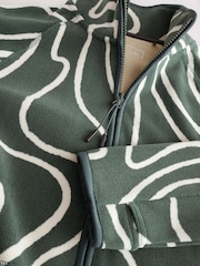 Khaki Green Active Sports Fleece Jacket - Image 10 of 11