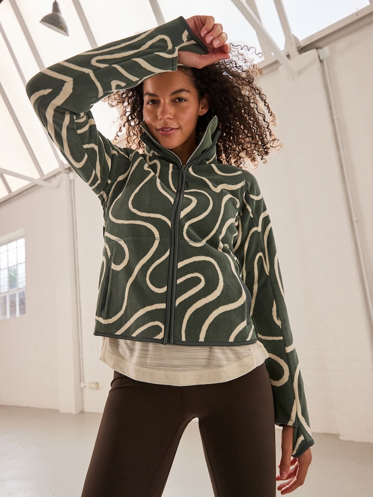 Verde kaki - Jachetă Active Sports din fleece - Image 4 of 11